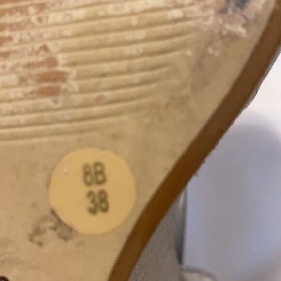 BCBGirls Silver Wedge Shoes 4.5 heels - Picture 8 of 9